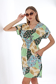 saten harika desen elbise