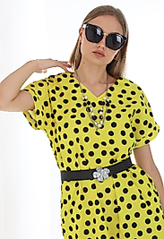 Puantiyeli rahat tasarım elbise